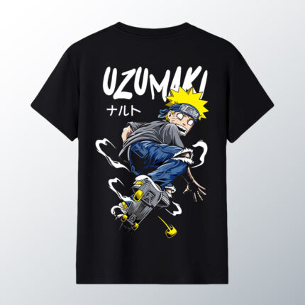 Anime Character Uzumaki Black T-Shirt