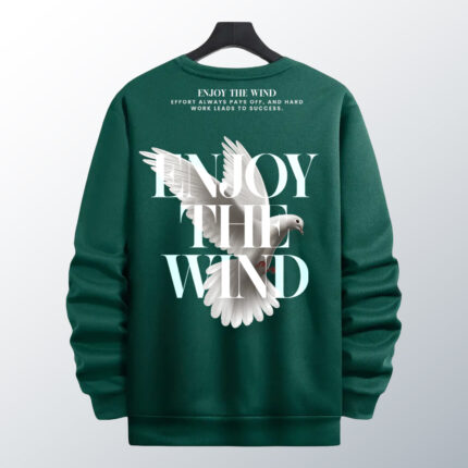 Enjoy the Wind Botal Green Sweet Shirt