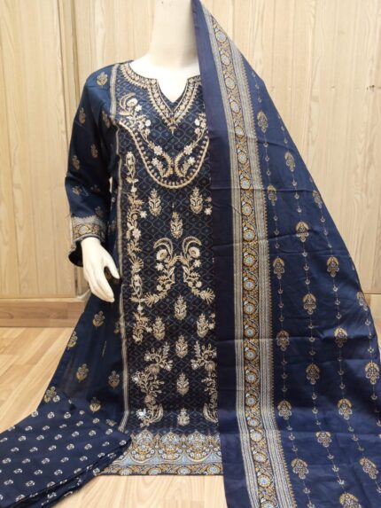 Lawn 3pc Suit Unstich
